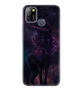 INFINIX Smart 4 5 6 Zero 8 S5 Pro Kılıf Desemli Silikon Black Purple Wolf 1791