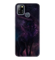 INFINIX Smart 4 5 6 Zero 8 S5 Pro Kılıf Desemli Silikon Black Purple Wolf 1791