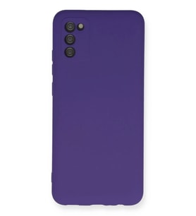 Newface Samsung Galaxy A03S Kılıf Nano içi Kadife Silikon - Mor
