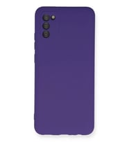 Newface Samsung Galaxy A03S Kılıf Nano içi Kadife Silikon - Mor