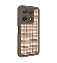 Infinix Note 30 Pro Uyumlu Kılıf Kamera Korumalı Baskılı Arka Yüzey Zore Klas Kapak (Açık Kahve)