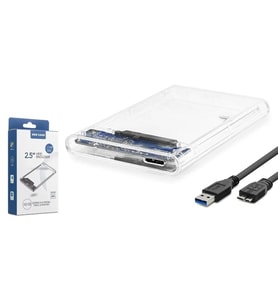 HADRON HDX1760 2.5 İnç SATA HDD/SSD Harici Disk Kutusu USB 3.0 - Şeffaf