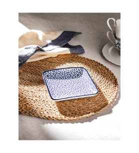 Rêve Bleu Drancy New Bone China Kare Tabak