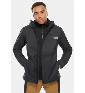 The North Face Men’s Resolve Tri Climate Jacket Erkek Polar İçlikli Su Geçirmez Kapüşonlu Ceket Siyah