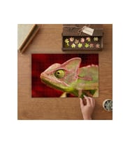 Bukalemun - Sürüngen Tasarımı 240 parça Ahşap Puzzle Ahşap Kutuda MP09725