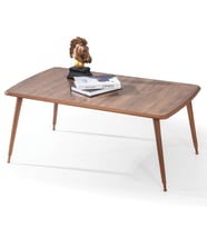 60x100 cm Ahşap Lüx Ayaklı Orta Sehpa Ceviz A9 (KAHVE)