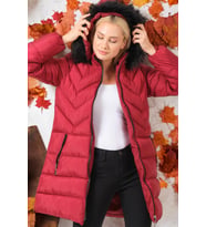 Z6759 DEWBERRY BAYAN KABAN-DÜZ BORDO