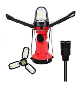 P-8801 Şarjlı Katlanabilir 3xcob Led+ 3w Led Çok Fonksiyonlu Kamp Feneri