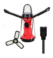 P-8801 Şarjlı Katlanabilir 3xcob Led+ 3w Led Çok Fonksiyonlu Kamp Feneri