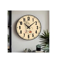 Dekoratif Türkçe Rakamlı UV Baskılı Duvar Saati (Sessiz) Akar Mekanizma 40CM Metal Akrep Yelkovan