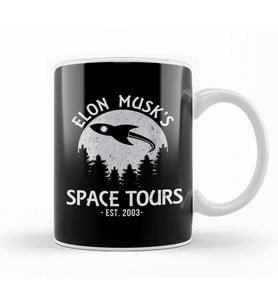 Elon Musk's Space Tours Kupa Bardak Porselen