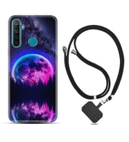 Realme 5i 5 Pro 6i 7 Pro 8 Kılıf Boyun Askılı Silikon Star Planet 1652