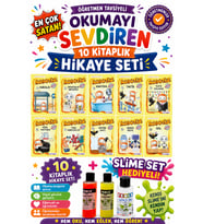 1. Sınıf Öğretmen Tavsiyeli Okumayı Sevdiren 16 Sayfa 10 Kitaplık Hikaye Seti -2(Slime Set Hediyeli)