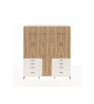 Kronos Dolap 8 Raflı 8 Çekmeceli 3 Askılı 220x59x243 Aytaşı-Çam/Aytaşı