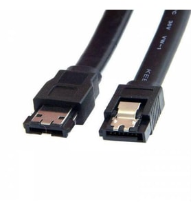 eSATA II Sata 7PIN 3 Gbps Esata to Sata e-sata sata kablo 50cm (Siyah)