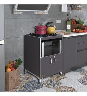 Kenzlife ocak dolabı bade gri 85*60*57 mutfak modül mini fırın  ankastre ocak için (Karışık)
