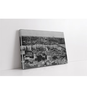 Siyah Beyaz Haliç Kanvas Tablo