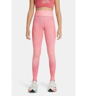 Nike One Girls Printed Dri Fit High Rise Leggings Pink Yüksek Belli Çocuk Taytı Pembe