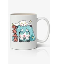 Toyaso Hatsune Miku One Piece Anime Naruto Death Note Hellsing Temalı Kupa Bardak (Beyaz)