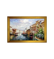 Manzara Temalı Kanvas Tablo 50 x 70 cm Gold Çerçeve