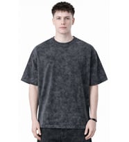 Basic Baskısız Unisex Oversize Vintage Yıkamalı Tişört