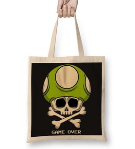 Mushroom Game Over Bez Çanta Uzun Saplı