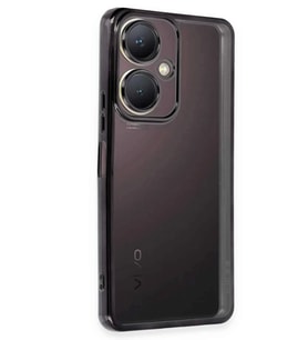 Newface Vivo Y27 Kılıf Razer Lensli Silikon - Siyah