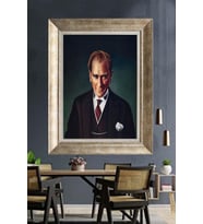 Gümüş Çerçeveli Atatürk Tablo za466