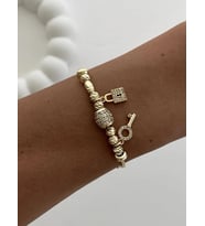 Özel Seri Charm Detay Gold Dorika Bileklik