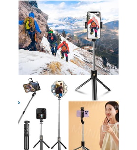 Kablosuz Uzaktan Kumandalı Tripod ve Selfie Çubuğu, Çok Yönlü Kullanım