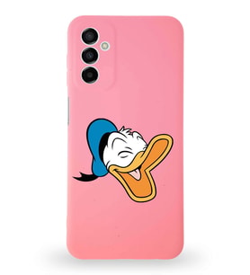 Samsung Galaxy M13 Uyumlu Lansman Kılıf Altı Kapalı İçi Kadife  Donald Duck-E Tasarımlı  Kapak (Şeffaf)