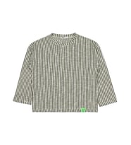 Civil Boys Dikey Çizgili 6-9 Yaş Sweatshirt - Yeşil