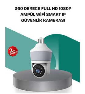 Kablosuz 360° Döner Başlıklı Full Hd Güvenlik Kamerası