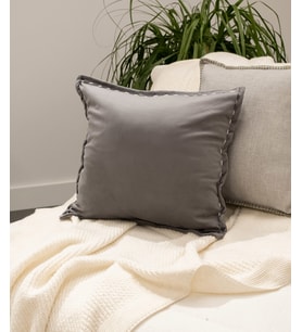 Koza Home İbiza Antrasit Kadife Yastık 43x43 5021