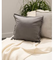 Koza Home İbiza Antrasit Kadife Yastık 43x43 5021