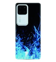 Vivo V30 Kılıf Silikon Desen Özel Seri Blue Fire 1678