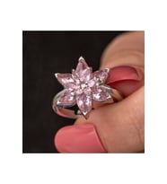 Gümüş Pembe Lotus Çiçeği Kadın Yüzük CSR2185614