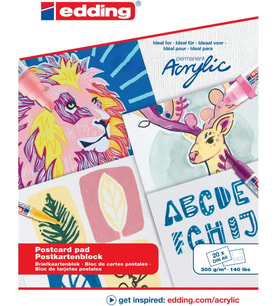 Edding Akrilik ve Yağlı Boya Bloğu - A6-20 Yaprak (300 g/m²)