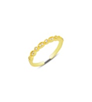 Gümüş altın yaldızlı zirkon taşlı ayarlamalı yüzük SGTL12175GOLD (Rose)