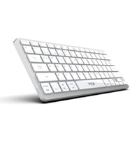 Bluetooth 5.0 Rechargeable Smart Silver Keyboard, 150 Saat Kullanım Süresi, Telefon, Tablet,Pc, Tv, BT Cihazlarla uyumlu, Taşınabilir, 10m kullanım Mesafesi