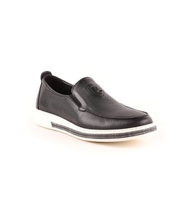 Lbr H1046 Erkek Hakiki Deri Eva Antik Casual Ayakkabı Siyah