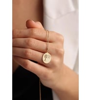 Kişiye Özel 925 Ayar Gümüş Zarif Karahindiba Kolye (Gold)