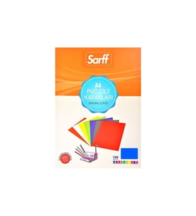SARFF A-4 Cilt Kapağı 160 Micron Mavi 100 Lü (1 Paket 100 Adet)