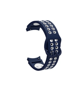 Samsung Galaxy Watch 4 44mm Uyumlu Kordon Silikon Esnek Yumuşak Delikli Spor KRD-02 Kayış