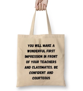 Happy First Day Of School Quotes 2021 BACK TO SCHOOL Bez Çanta Uzun Saplı