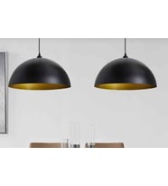 MYLİGHTS İKİLİ MASA ÜSTÜ TEZGAH ÜSTÜ MARKIT AVİZE TABAN 120CM BAŞLIKLAR 40 CM  (Siyah)