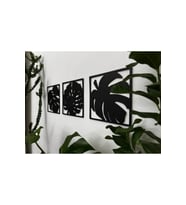 Monstera Yaprağı Temalı Dekoratif Duvar Süsü (3 Parça)