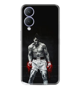 Vivo Y17S Kılıf Resimli Desenli Baskılı Silikon Muhammed Ali 1369