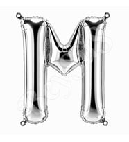 M Harfi Folyo Balon Gümüş Rengi (100 cm)