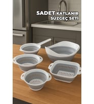 Çok Fonksiyonlu 5'li Akordiyon Süzgeç Seti, Pirinç, Oval, Yuvarlak, Kare